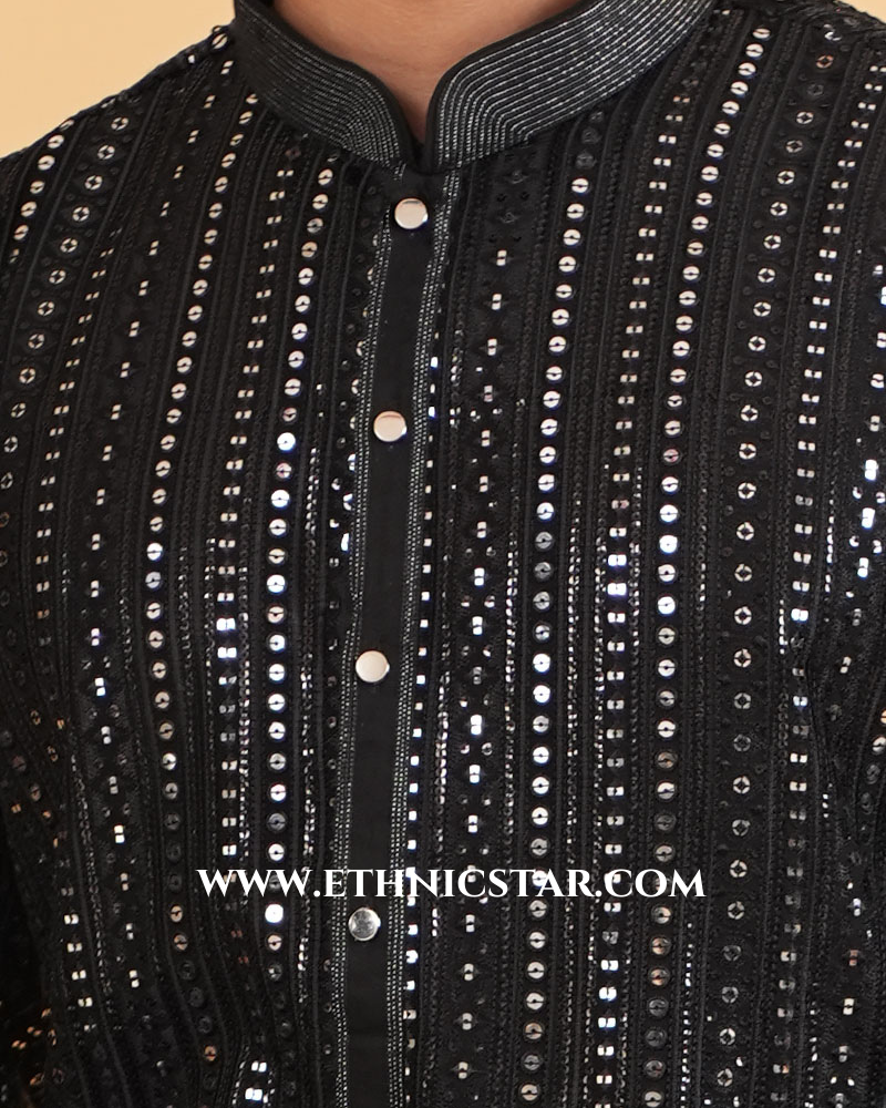 Fancy Sequins Work Georgette Kurta Pajama